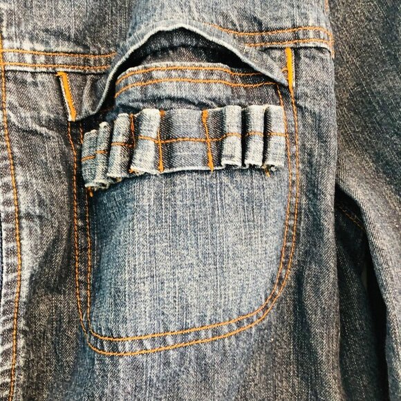 Levis Jean Jacket Limited Edition Mens Size M Moto Biker European Market ? 2005 - Picture 5 of 12